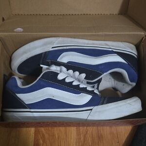 Vans Men's Navy and White Sneakers